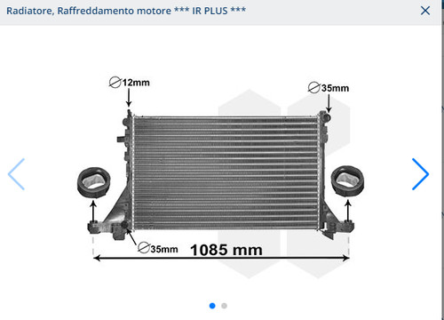 Radiatore acqua motore - ,