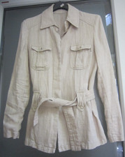 BROOKSFIELD Sahariana Sabbia Casual - 44 - EU 40 - UK 12 PURO LINO