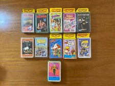 Lotto 11 mazzi di carte vintage Cromy argentini anni 80 90 Batman Rambo Thundercats Roger 