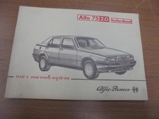 ALFA ROMEO ALFA 75 2000 TURBO DIESEL LIBRETTO DI USO E MANUTENZIONE ORIGINALE