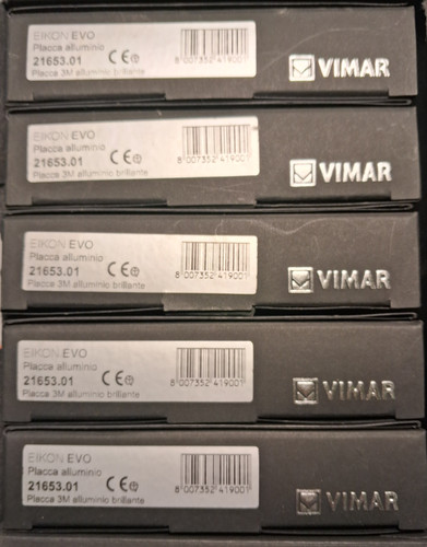Vimar eikon placca alluminio - placca,