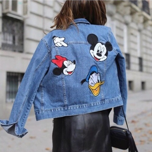 Zara disney topolino denim blu - disney,