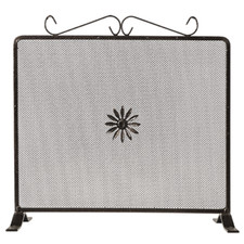 PARASCINTILLE FISSO IN FERRO PER CAMINO E STUFA PROTEZIONE PER CAMINETTO CALORE