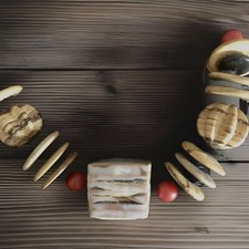 Necklace Tribal Boho Wood