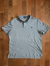 Polo Ralph Lauren Uomo XL/TG Manica Corta Pima Soft Touch Tinta Unita Blu Golf Polo