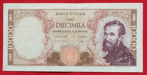10000 lire michelangelo - 10000,