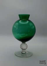 Vaso in vetro artistico verde