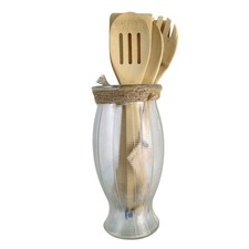 Upcycled Ribbed 9.5" Glass