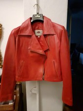 giubbotto pelle donna rosso