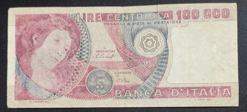 100000 lire botticelli falso - 100000,