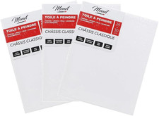 3 Tele Da Pittura in Cotone 100% – Telaio Internato Pronto All'Uso, 280 G/M², 25