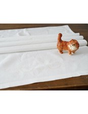 LENZUOLINO /ASCIUGAMANO RICAMATO A MANO  130x74cm