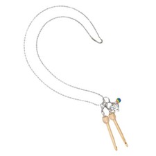  Collana con 3 uncinetti in legno - Ferri da maglia con catena, ferri da maglia