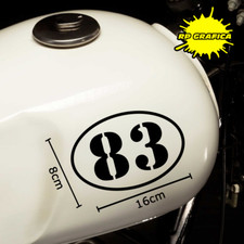 Coppia adesivi numero gara - 2,