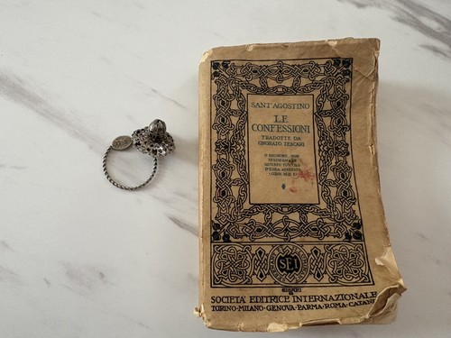 Set libro antico anello - set,