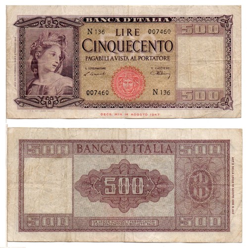 Italy 500 lire - 500, (10-02-1948)