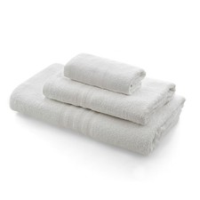 Tris Asciugamani Caleffi bianco bagno telo doccia viso ospite spugna puro cotone
