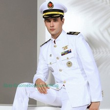 Uniformi militari US Navy bianche marinaio yacht capitano esercito americano tute