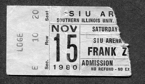 Biglietto concerto frank - frank, zappa