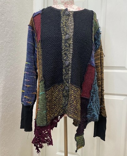 Giacca maglia patchwork