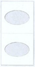 2x2 HECO Mylar Oval Cardboard