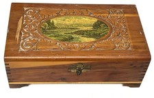 Scatola vintage in legno di
