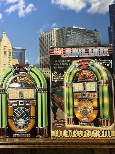 Open box antique jukebox - open,