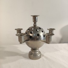 Candelabro Acciaio Design Anni 60 70 Vintage