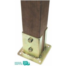 SUPPORTO PER PILASTRI 100X120 CON PIASTRA DI FISSAGGIO E PROFILI LATERALI A "C"