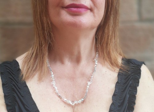 Collana perle cristallo - perle, in