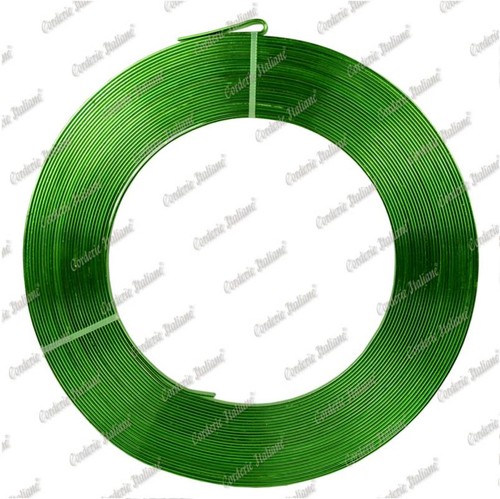 Filo alluminio piatto verde - filo,