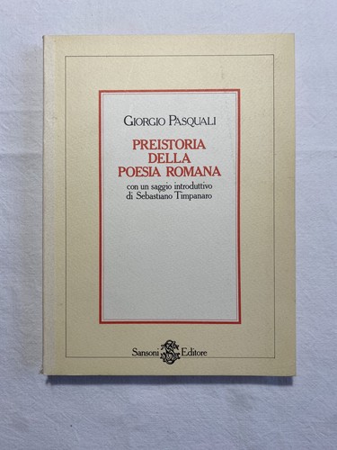 Preistoria della poesia romana - poesia,