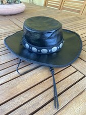 Cappello western Hatquartes U.S.A. Henschel Taglia M in Pelle - Restaurato