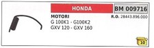 Molla saltarello avviamento compatibile HONDA rasaerba G100K1 - G100K2 - GXV120 