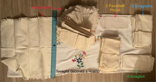 Lotto completo tessili - lotto, di