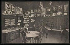 Cartolina Bolzano, Ca'de Bezzi, l'interno di una sala 