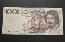 100000 Lire Caravaggio 1°