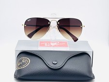 Occhiali da sole unisex Ray-Ban RB3449 Iconic Aviator senza montatura 59 mm - marrone sfumato