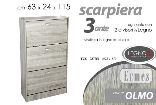 Scarpiera ante salvaspazio - scarpiera, 3