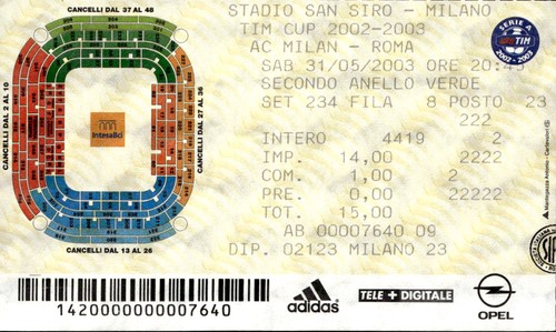 Biglietto stadio milan roma - stadio,