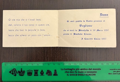 1957 stradella pavia invito - stradella,