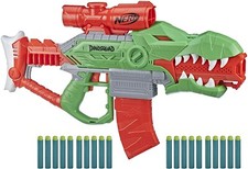 Nerf Gun DinoSquad Rex-Rampage Freccetto Motorizzato Blaster T-Rex Dinosauro Design Bambini