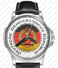 Orologio Da Polso Con Cinturino In Pelle Di Alta Qualità Con Bandiera Tedesca