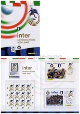 ITALIA 2007 - FOLDER FILATELICO POSTE ITALIANE CAMPIONI D'ITALIA INTER 2006 2007