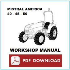 LANDINI Mistral America 40 45 50 Workshop training manual service ENGLISH