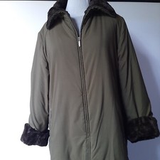 MASKA Cappotto donna Tg.42 modello lungo  interno Pelliccia ecologica 