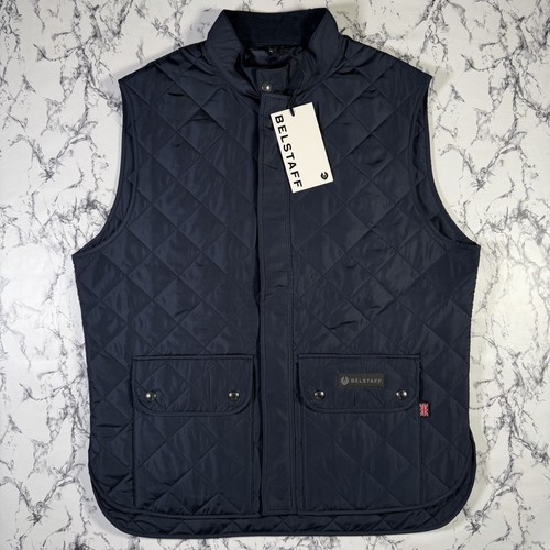 Gilet uomo belstaff blu navy - gilet,