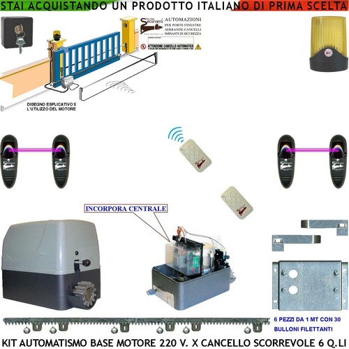 Kit motore 220 - 220, cancello