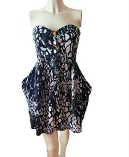 Amisu abito Estivo Smanicato Fantasia Stampa  Bicolore Cotone Taglia S-M donna