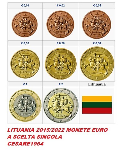 Lituania monete euro - monete,